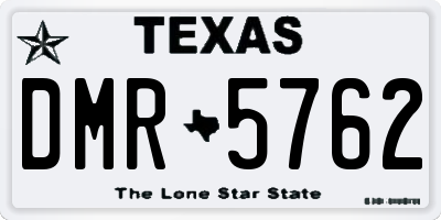 TX license plate DMR5762