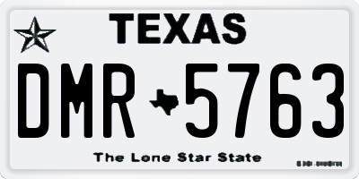 TX license plate DMR5763