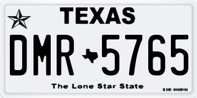 TX license plate DMR5765