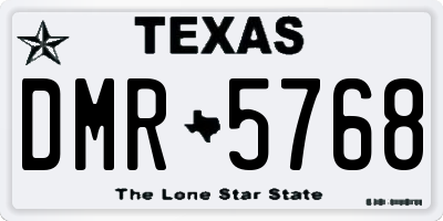 TX license plate DMR5768