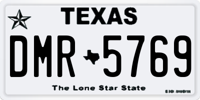 TX license plate DMR5769