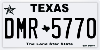 TX license plate DMR5770