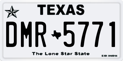 TX license plate DMR5771