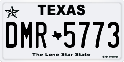 TX license plate DMR5773
