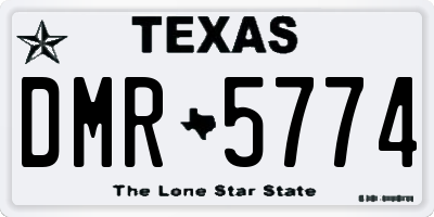TX license plate DMR5774