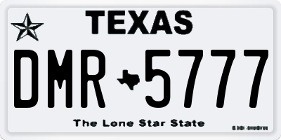 TX license plate DMR5777