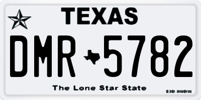 TX license plate DMR5782