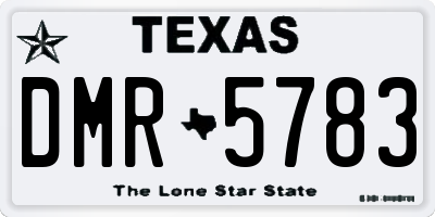 TX license plate DMR5783