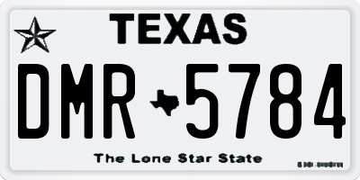 TX license plate DMR5784
