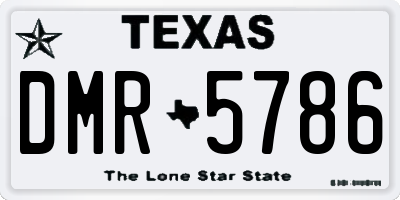 TX license plate DMR5786