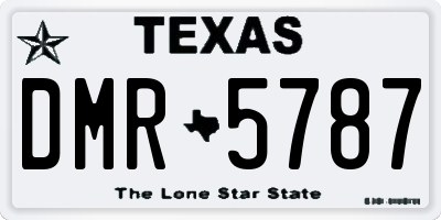 TX license plate DMR5787
