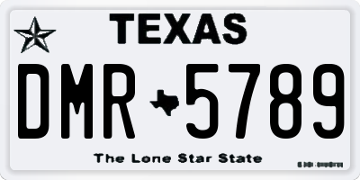 TX license plate DMR5789