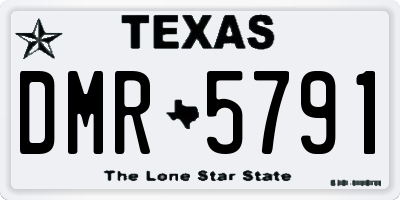 TX license plate DMR5791
