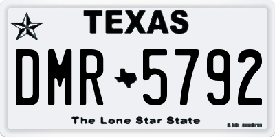 TX license plate DMR5792