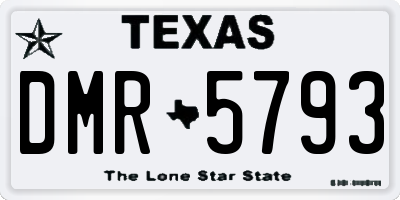 TX license plate DMR5793
