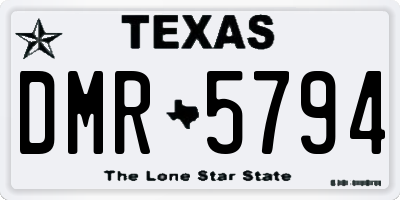 TX license plate DMR5794
