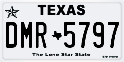TX license plate DMR5797