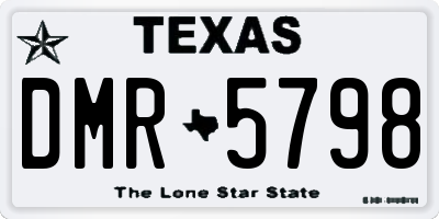 TX license plate DMR5798
