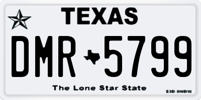 TX license plate DMR5799