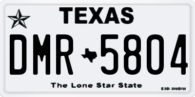 TX license plate DMR5804