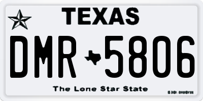 TX license plate DMR5806