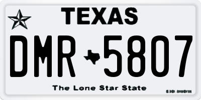 TX license plate DMR5807
