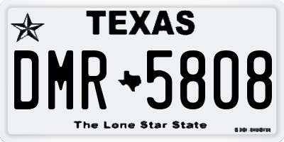 TX license plate DMR5808