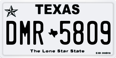 TX license plate DMR5809