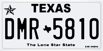 TX license plate DMR5810