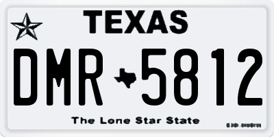 TX license plate DMR5812
