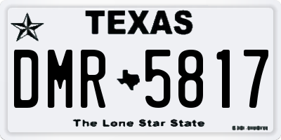 TX license plate DMR5817