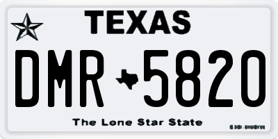 TX license plate DMR5820