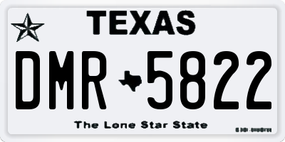 TX license plate DMR5822
