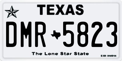 TX license plate DMR5823