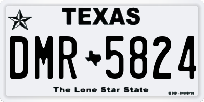 TX license plate DMR5824