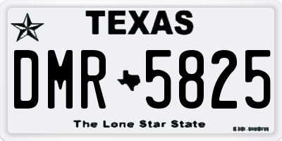 TX license plate DMR5825