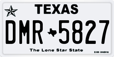 TX license plate DMR5827