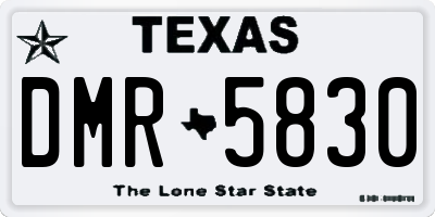 TX license plate DMR5830