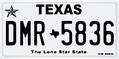 TX license plate DMR5836