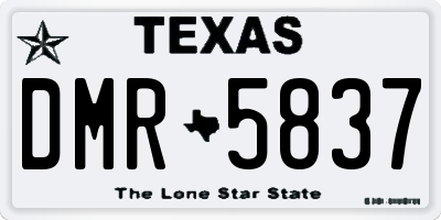 TX license plate DMR5837