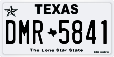 TX license plate DMR5841