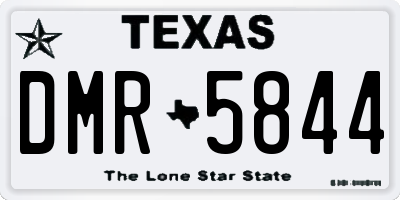 TX license plate DMR5844