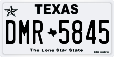 TX license plate DMR5845