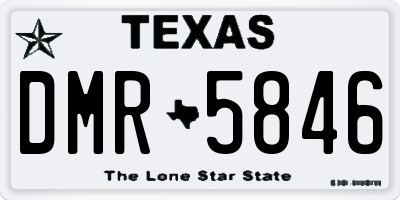 TX license plate DMR5846