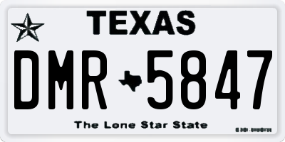 TX license plate DMR5847