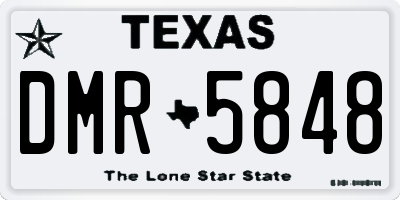 TX license plate DMR5848