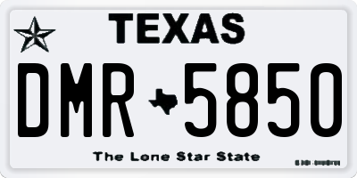 TX license plate DMR5850