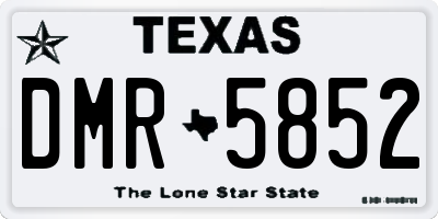 TX license plate DMR5852