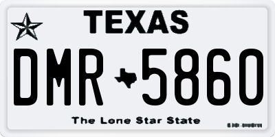 TX license plate DMR5860