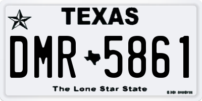 TX license plate DMR5861